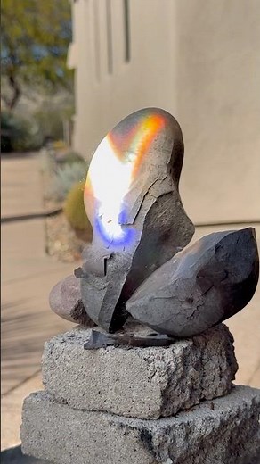 Huge rock bursts under Solar Death Ray #solar #light