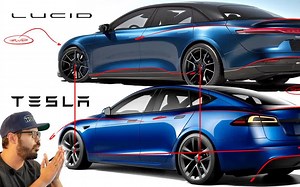 设计师对比特斯拉Model S Plaid 与 Lucid Air Sapphire的设计风格_哔哩哔哩_bilibili