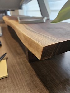 Monitor Stand Walnut Monitor Riser for Desk Riser Live Edge Monitor Shelf for Monitor Gift for Him Wood Desk Organizer for Computer Riser - Etsy
