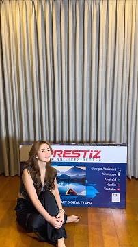 Janine Carlos: Prestiz Smart Android TV with Google assistant & air-mouse control.