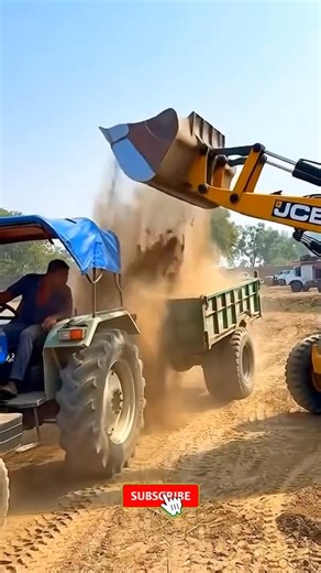 JCB vs Tractor 😱 Mud Loading Power #Shorts #excavator #jcb3dx #jcbbaba