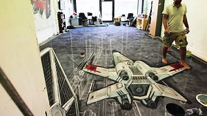 See the creation of the amazing 3D Death Star trench run in London | Star Wars