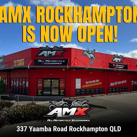 AMX Rockhampton has officially opened its doors 🥳, and it's brimming with all the motorcycle goodies you could dream of! Rev up your engines and head over to 337 Yaamba Road Rockhampton QLD today and score a great deal! 🤘 | AMX Superstores