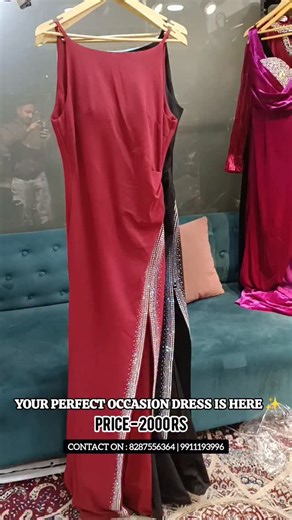 Riya Closet on Instagram: "Slit that speaks confidence, length that screams elegance ✨🔥 Long dress with a slit at just ₹2000 💃 Luxury vibes without the luxury price 💫 Comment “LINK” to shop or contact us 📲 8287556364 | 9911193996 Shop online: riyacloset.in . . . . . . . . #SlitDress #LongDressStyle #BudgetLuxury #ShopSmart #RiyaCloset long slit dress, party wear dress, affordable gowns, budget luxury dress, trendy women wear"