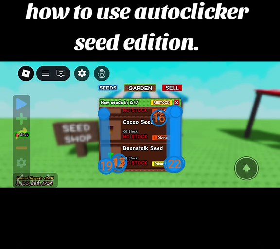 Auto Clicker Seed Edition Tutorial for Garden Growth