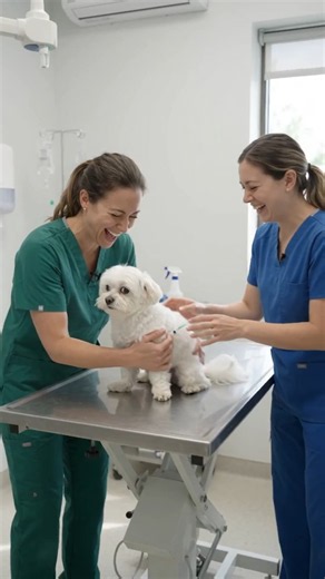 This Maltese Just Became The Main Character At The Vet 🐾