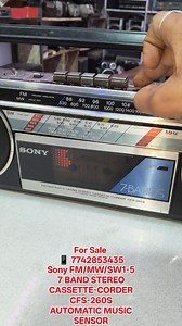 Sony FM/MW/SW1-5 7 BAND STEREO CASSETTE-CORDER CFS-260S AUTOMATIC MUSIC SENSOR | Rahul Rahul