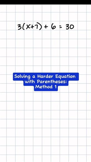 Let’s solve a harder equation now! 🧠 #math #mathtricks #algebra #explore #mathematics #equation #maths #mathhack #mathproblems #fyp #stem #foryou