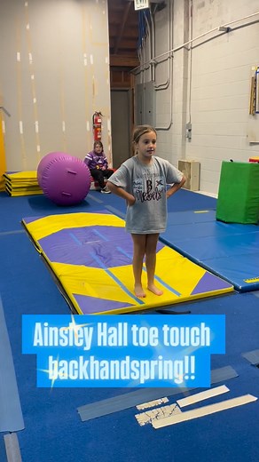 Ainsley Hall gets her toe touch backhandspring!! Pretty!! #coachmichael #backhandspring #flipout19 #toetouchbackhandspring #cheer | Flip Out 19