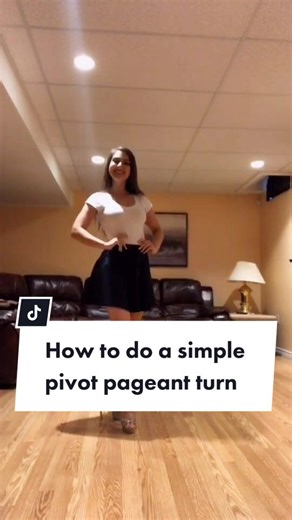 Simple 3 step pageant-pivot turn that allows you to remain balance in your heels, but still get a turn on the stage! You can use this in your runway walk or in your posing #winthecrown #pageantprep #pageanttiktok #pageantadvice #pageantcoaching #pageantqueen #pageantpose #pageantwalk #pageantrunway #pageantspin #pageantturn #pageantwalkcheck #pageantwalkpractice