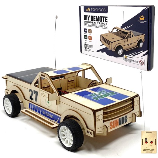 DIY Wooden RC Truck Model Kit: Solar STEM Toy With Remote - Etsy