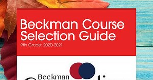 Beckman Course Selection Guide