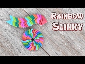 Origami Rainbow Slinky VERY EASY | How To Make A Slinky Paper Tutorials | DIY Paper Crafts Idea