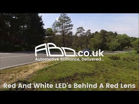 Red Vs White LED's Behind A Red Lens!