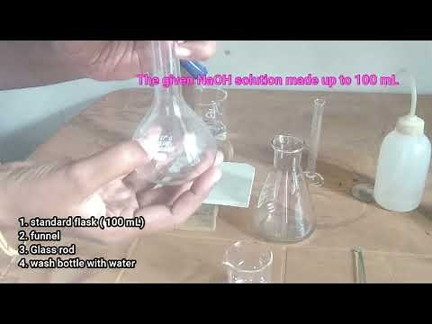 Estimation of NaOH using standard HCl , Titration of base using acid, phenolphthalein indicator