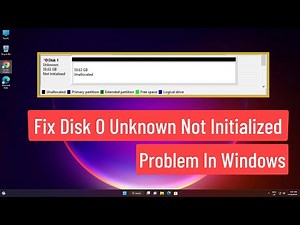 Fix Disk 0 Unknown Not Initialized Problem