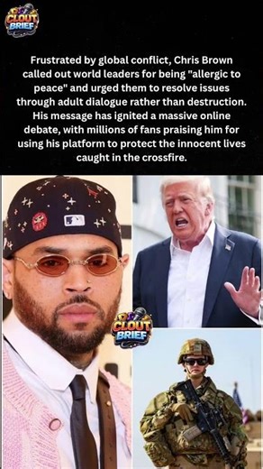 Chris Brown Calls Out World Leaders: “Allergic To Peace!” 🚨🌍#shorts #celebritynews