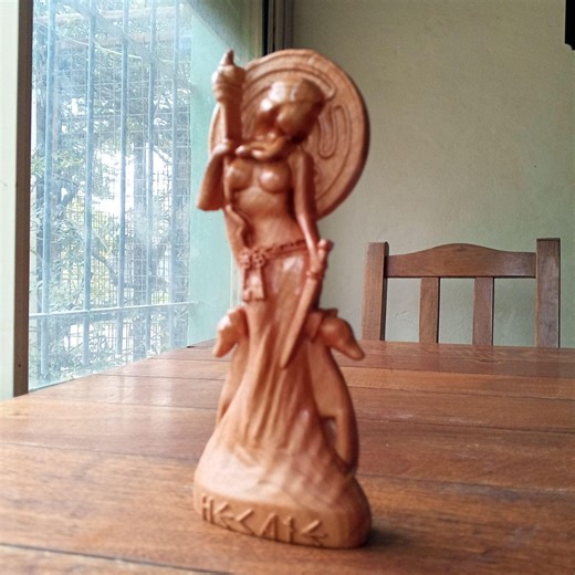 Hecate Statue, Hand Carved Wood Goddess Figure - Etsy