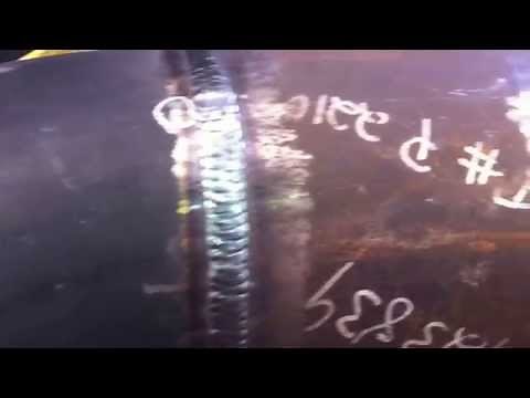 Pipe welding. Flux core