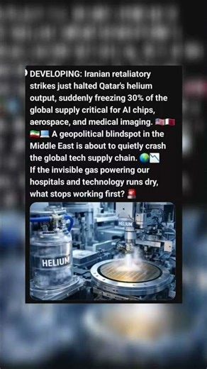 Iranian retaliatory strikes just halted Qatar's helium output, suddenly freezing 30%