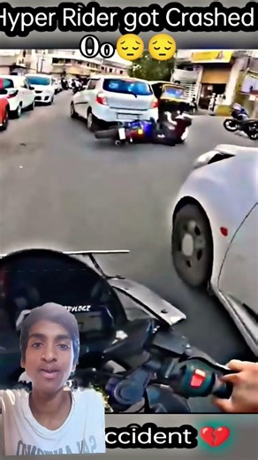 🤕Got Crashed with car 🚨#shorts #youtubeshorts #trending #bike #rider #ktm #stutas #crash #yt