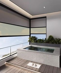 [Hot Item] Outdoor Double Layer Waterproof Sun Shading Motorized Roller Blinds