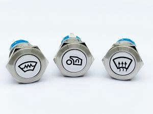 [Hot Item] UL 19mm Momentary White Rear Window Heater Electric Switches for Car