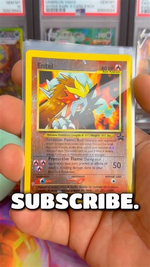 Subscribe for entei!! #pokemon #pokemoncards #pokemontcg #pokemoncommunity #mew #entei #charizard