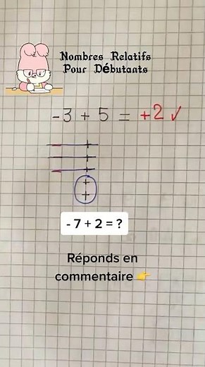 Les nombres relatifs méthode de calcul pour débutants #mathematics #nombresrelatifs #math