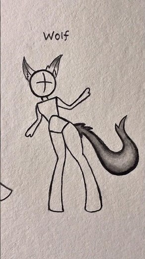 How to draw stickman body Animal version Tutorial ✨