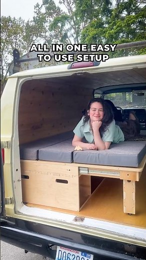 Couch by day, bed by night 😎 No need to compromise your precious van space with the Frontier Futon