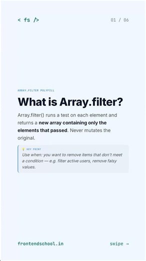 How to implement Array.filter polyfill from scratch #shorts
