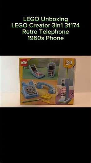LEGO Unboxing: Retro Telephone: 1960s Phone (LEGO Creator 3in1 31174)