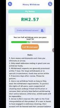 New apps Arrow Rich !! game buat duit baru mudah je