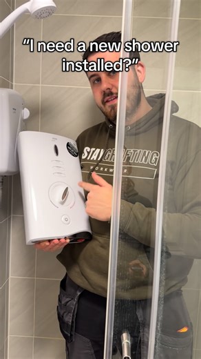 OM Electrical on Instagram: "I need a new shower, don’t worry love I get one from @screwfix_uk #sparky #electricianuk #howto #install #viral #reel #electrician #shower #AD"