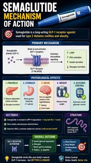 How Semaglutide Works | GLP-1 Agonist #semaglutide #medicine #semaglutideforweightloss#glp1