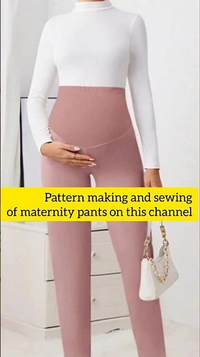 Maternity pants cutting and sewing pattern tutorial for beginners #shorts #tiktok #pregnancy_pants