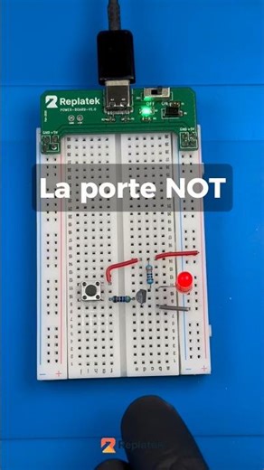 La porte NOT : c’est l’inversion logique. #not #gate #logic #tutorial #replatek