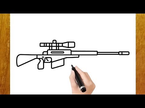 How To Draw A Gun - Easy Machine Gun Drawing