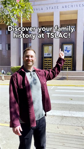 🌳 Trace your roots at TSLAC — it’s free, fun, and full of discovery! 🧬 Start with 2 hours of free parking at the Capitol Visitors Garage (1201 San Jacinto Blvd), then stop by our front desk for a visitor badge to begin your journey. Our expert staff can guide you through genealogy tools like databases, books, newspapers, and city directories to help you uncover your family’s unique story. You never know what piece of history you’ll find waiting for you! ✨ #TSLAC #FamilyHistory #Genealogy #Texa