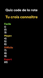 Quiz code de la route ! Connaît-tu les panneaux de signalisation #apprendresurtiktok #voiture #quiz #cultureg #permis | Bonneconduite