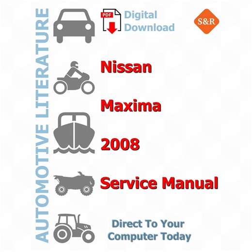 Nissan Maxima 2008 Service Manual Repair, Workshop Factory Manual, DIY Guide Maintenance, Instant Download PDF - English Language - Etsy