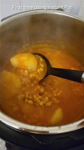 first time using instant pot | dinner tonight daal with potatoes 🥔 😋 #asmr #food #lentil #holidays