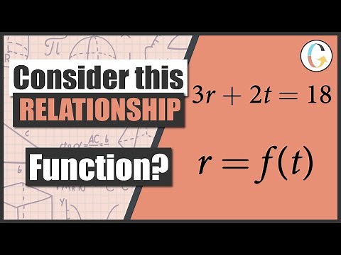 How to Write the Relationship 3r + 2t = 18 as a Function of r = f(t)