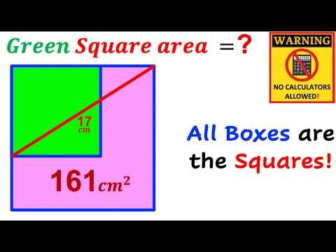 Can you find area of the Green shaded Square? | (Triangle) | #math #maths | #geometry