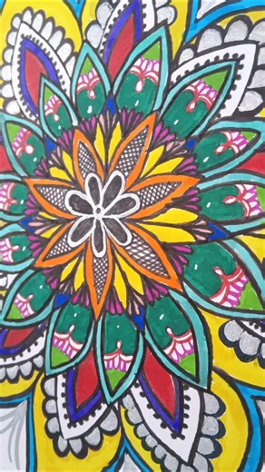 mandala art for beginners 🎨😊 #art #drawing #mandala