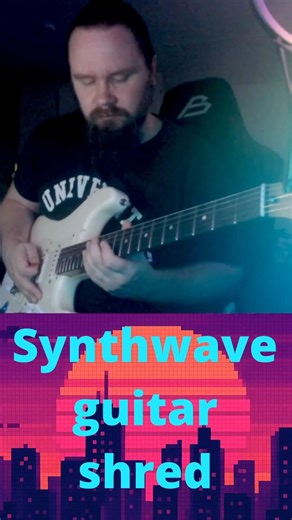 Late night synthwave guitar shred