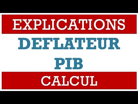Le déflateur du PIB: explications et calcul