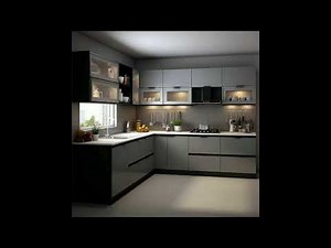 Open Kitchen Interior with Island Counter