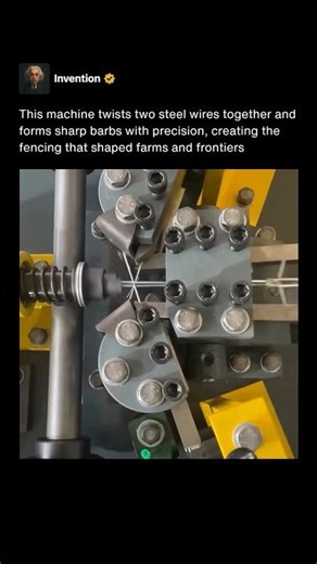 How Barbed Wire Is Made — The Machine That Twists Steel Into Fences ⚒️ #shorts